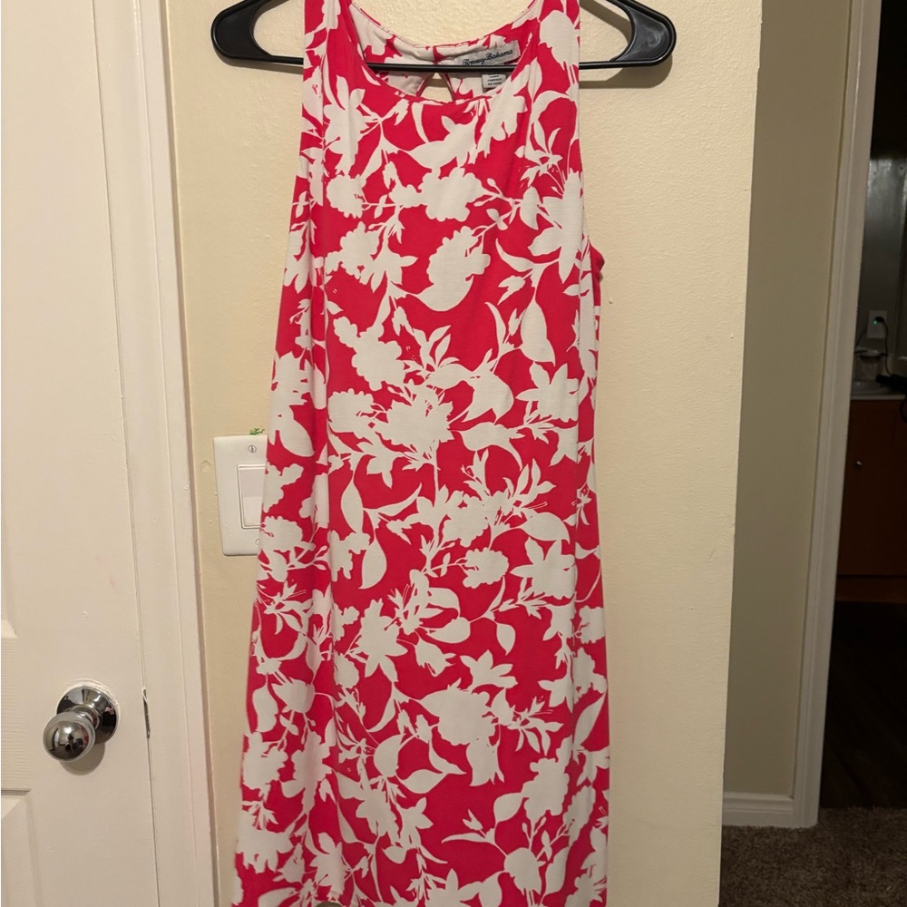 Tommy Bahama Red and White Floral Midi Dress